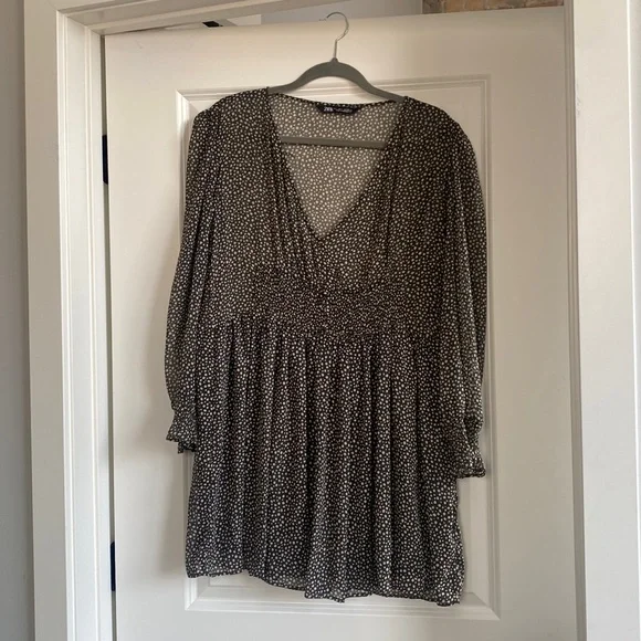zara polka dot sheer dress Zara Polka Dot Tulle Dress 2019